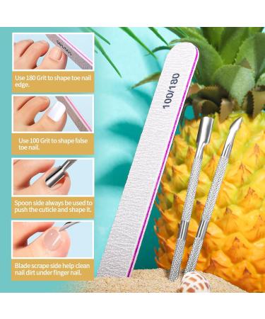 Teenitor White Press-On Toenails for Women - 120pcs Acrylic Toenail Kit with Glue | Square Fake Toenail Tips for Missing Toenails - Buy Online on GoSupps.com