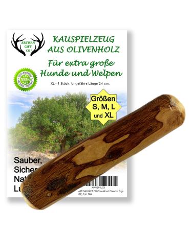 ARTISAN GIFT CO Olive Wood Chew Toy for Dogs 100% Natural (XL-24 cm) 1 piece XL 1 pc. Recommended for dogs +40 kg