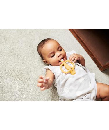 Matchstick Monkey Antimicrobial Silicone Teether & Gel Applicator - BPA Free, Easy-to-Grip, Yellow Monkey Design (3 Months+) - Buy Online on GoSupps.com