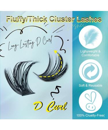 Obeyalash Fluffy Lash Clusters 60D 80D 100D - Premium Quality for Stunning Eyes | International Shipping Available - Buy Online on GoSupps.com