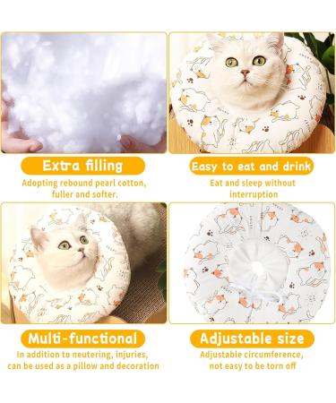 Shalyong Cat Protective Collar - Soft & Adjustable Restoring Collar for Cats (L 19-34cm) - Pet Safety & Comfort - Buy Online on GoSupps.com