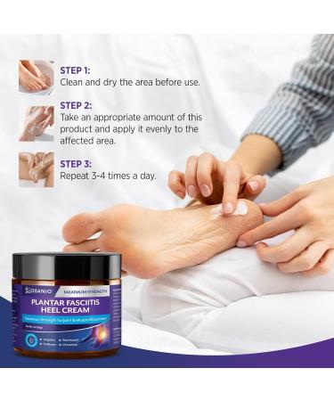 Plantar Fasciitis Relief Cream - Maximum Strength Herbal Formula for Foot Heel Knee and Leg Discomfort - 1oz Natural Concentrate - Buy Online on GoSupps.com