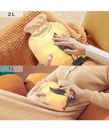 Farm Rooster Sunrise BPA-Free Hot Water Bottle 2L - Large Hot Water Bag for Pain Relief & Cold Compress - Buy Online on GoSupps.com