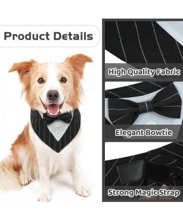 Maustlie Dogs Smoking Bandana - Adjustable Pet Triangle Scarf for Weddings & Birthdays | Stylish Black Stripe Design - Buy Online on GoSupps.com