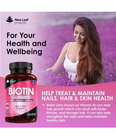 Beauty Hair Skin & Nails Gummies - Biotin 10,000g for Hair Growth & Skin Health - Vegan Chewable Vitamins for Women & Men - GMO Free - 60 Gummies - Buy Online on GoSupps.com