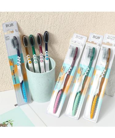 Extra Soft Toothbrush Set - 1/4 PCs Ergonomic Manual Toothbrush with Soft Bristles & Dental Floss | Travel-Friendly Cleaning for Sensitive Teeth - Random Color - Buy Online on GoSupps.com