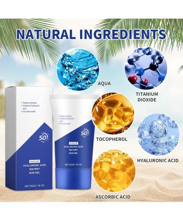 XdealCozyxc Sunscreen Spf 50 PA++++ Hyaluronic Acid Watery Sun Gel - Buy Online on GoSupps.com