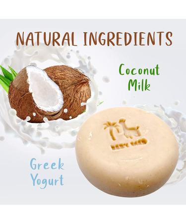 Organic Baby Soap Bar with Greek Yogurt & Coconut Milk - Handmade in USA - Gentle & Moisturizing for Delicate Skin - Buy Online on GoSupps.com