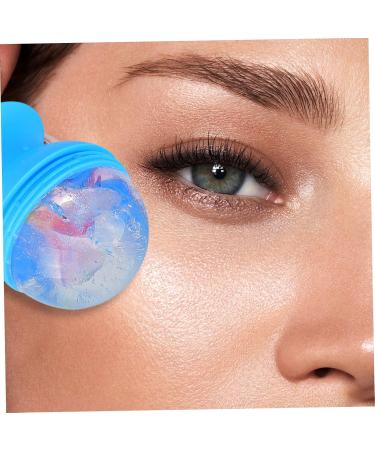 Buy Silicone Ice Roller Tray for Face - Facial Massager & Skin Therapy Tool | Ice Cube Holder 9.5x7.2cm - Blue - Buy Online on GoSupps.com