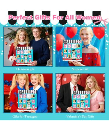 16 Pcs Advent Calendar 2025 Christmas Gifts for Women Mom - Luxury 2025 Gift Box for Christmas Bath and Body Gift for Sister Gift Baskets Set for New Year Gift Christmas Bath and Body Gift Set Strawberry Scents Christmas  - Buy Online on GoSupps.com