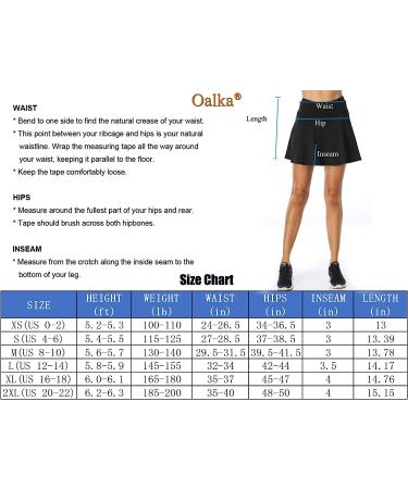Oalka Women's High Waist Pleated Skirt with Pockets - Black Medium | Sports Athletic Running Shorts & Tennis Skorts - Buy Online on GoSupps.com