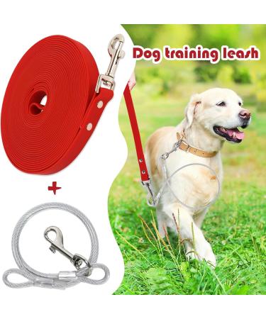 Waterproof Drag Line for Dogs | Chew-Proof Tie-Out Line 3-30m | Durable Training Leash for All Dog Sizes | 5m Red - Buy Online on GoSupps.com