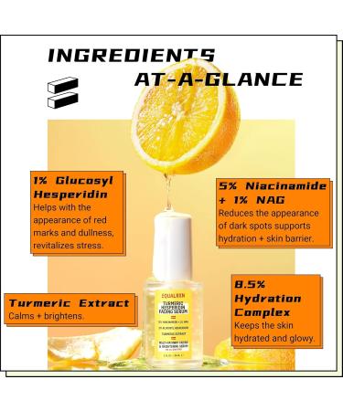 Turmeric Hesperidin Fading Serum | Dark Spot Corrector & Brightening Face Serum | Hydration & Redness Relief with Niacinamide & NAG - Buy Online on GoSupps.com