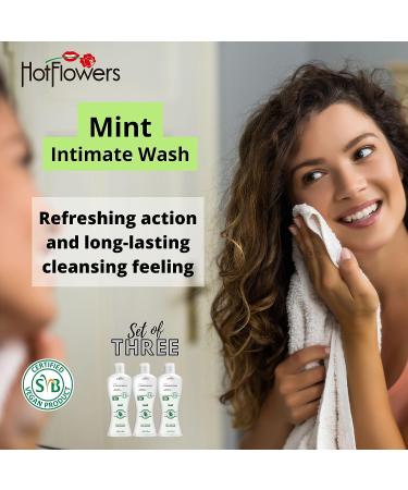HOT FLOWERS Mint Feminine Wash 4.4 oz - pH Balanced Intimate Care for Women, Gynecologist Tested - Buy Online on GoSupps.com