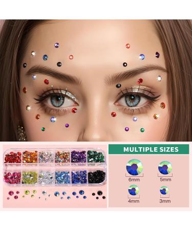 Teenitor Body Glitter Set with Skin Glue - Face Glitter Makeup, Face Gems & Rhinestones - Iridescent White Glitter for Women - Buy Online on GoSupps.com