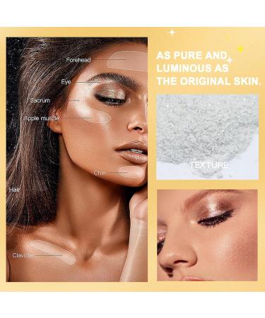 Luxury Body Glitter Powder & Face Highlighter - Sparkling White Loose Makeup for Eyes Hair & Lips - Perfect for Festivals & Events - Buy Online on GoSupps.com