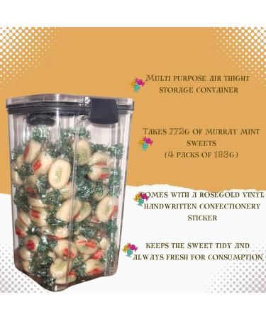 4 Packs Of 193g Old Fashioned Sweets - Lovely Hard Boiled Buttery Murray Mints Mulitpack Sweets Suitable for Vegetarians Bundled with Air Tight Food Storage Container For Your Sweet Tubs - Buy Online on GoSupps.com