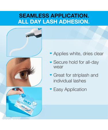 Duo Striplash Adhesive | Clear Lash Glue for Fake Lashes Lash Clusters & Individual Lashes - 0.25 oz - Buy Online on GoSupps.com