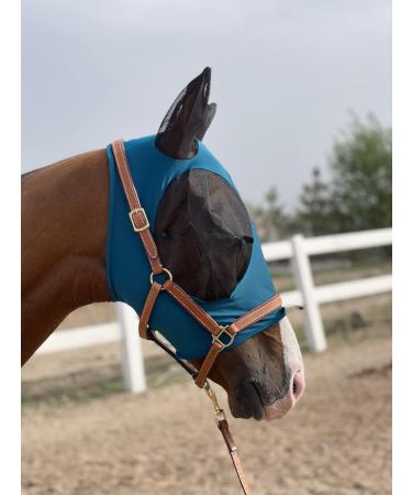 TGW Super Comfort Riding Horse Fly Mask - Elasticity & Ears - Dark Green (L) | Premium Quality for Horse Lovers - Buy Online on GoSupps.com