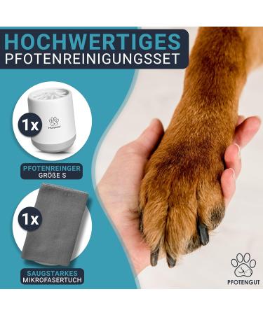 Pfotengut Dog Paw Cleaner - Gentle & Effective for Small & Large Dogs | Includes Suction-Strong Microfiber Towel - Buy Online on GoSupps.com