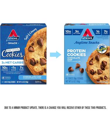 Atkins Protein Shake with 15g Protein 4g Net Carb 1g Sugar & Protein Cookie with 10g Protein 3g Net Carb 1g Sugar Keto Friendly Low Glycemic 4 Count Bundle - Buy Online on GoSupps.com
