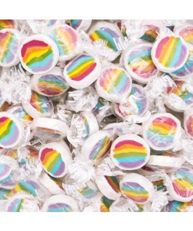 Kywi Rainbow candies for birthdays parties weddings 500g Hand-rolled rainbow-patterned Rocks candies Table decoration party favors