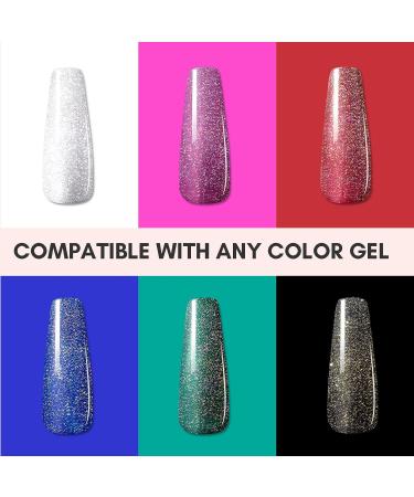 Makartt Glitter Top Coat Gel Nail Polish - High Gloss No Wipe Holographic Finish for Acrylic Nails - Long Lasting Shine for Salon & DIY at Home - Buy Online on GoSupps.com