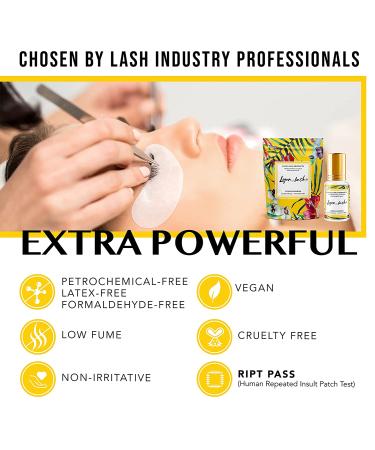 Extra Powerful Lyon Lash 5ml Eyelash Extension Glue | 1-2 Sec Dry Time | 6-8 Weeks Retention - Black Adhesive for Professionals - Buy Online on GoSupps.com