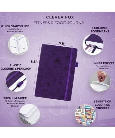 Clever Fox Fitness & Food Journal  Nutrition & Workout Planner for Women & Men  Diet & Gym Exercise Log Book with Calendars  Diet & Training Trackers - Undated  A5 Size  Hardcover (Purple) Purple A5 (5.8" x 8.3") - Buy Online on GoSupps.com