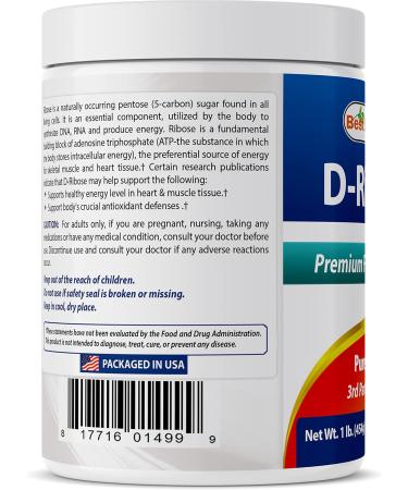 Buy Best Naturals D-Ribose Powder 1 Pound | Premium Energy & Recovery Support | International Shipping Available - Buy Online on GoSupps.com
