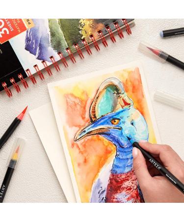 Arteza Premium Watercolor Paper Pad 5.5x8.5 - 3 Pack | 90 Sheets, 300gsm, Cold-Pressed, Acid-Free | Spiral Bound Watercolor Paper for Techniques and Mixed Media - Buy Online on GoSupps.com