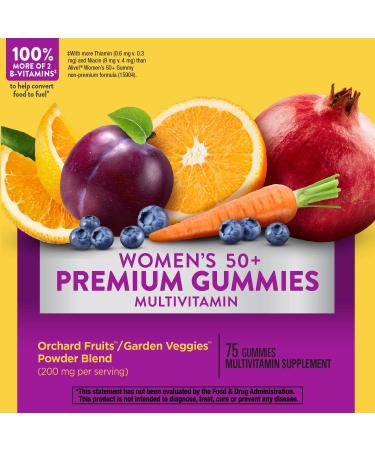 Nature's Way Alive! Women's 50+ Gummy Multivitamin - 75 Count with Full B Vitamin Complex - Buy Online on GoSupps.com