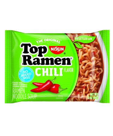 Nissin Top Ramen, Chili, 3 Ounce (Pack of 24) Chili 3 Ounce (Pack of 24)