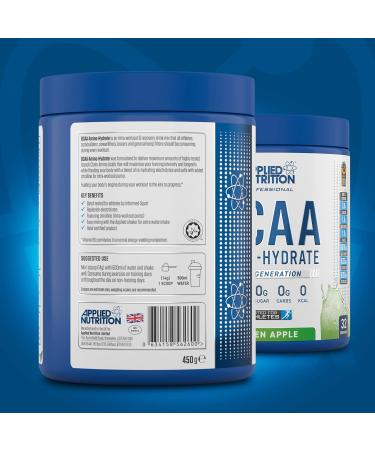 Applied Nutrition BCAA Powder - Green Apple 32 Servings - Intra Workout Amino Hydrate Supplement for Energy & Recovery - Buy Online on GoSupps.com