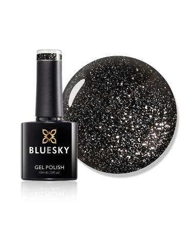Bluesky Gel Nail Polish Abyss VIP03 Black Glitter Long Lasting Chip Resistant 10 ml (Requires Drying Under UV LED Lamp)