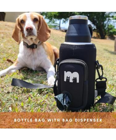 Miracle Pets Dog Drinking Bottle - BPA-Free 1L Stainless Steel Water Bottle & Food Bowl for On-the-Go Puppies - Durable Travel Accessories - Buy Online on GoSupps.com