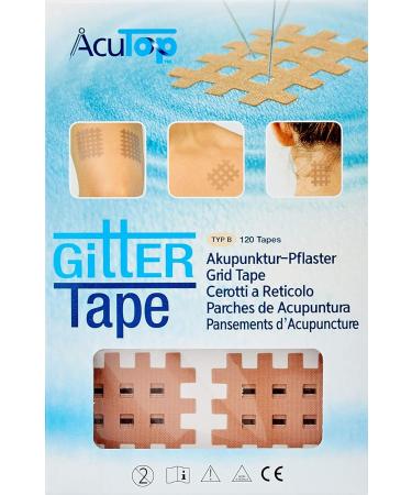 AcuTop Type B Grid Tape - 120 Pieces of Beige Acupuncture Plaster | International Shipping Available - Buy Online on GoSupps.com