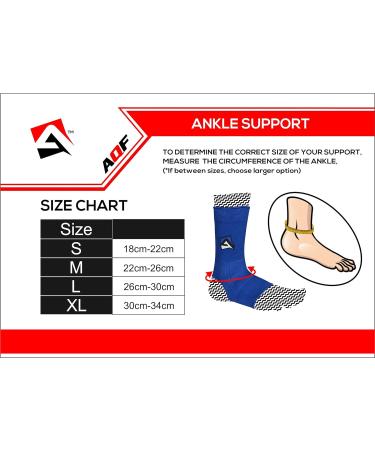 AQF MMA Ankle Support Brace Guard - Blue L | Achilles Tendon Pain Relief & Compression Sleeve for Muay Thai, Kick Boxing, Sprains - Elasticated & Breathable - Buy Online on GoSupps.com