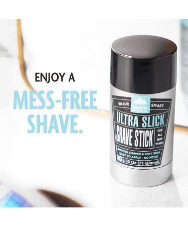 Buy Pacific Shaving Company Ultra Slick Shave Stick - No Mess Travel Shaving Stick with Moisturizing Coconut Oil for All Skin Types (2.5 Oz) - International Shipping Available - Buy Online on GoSupps.com