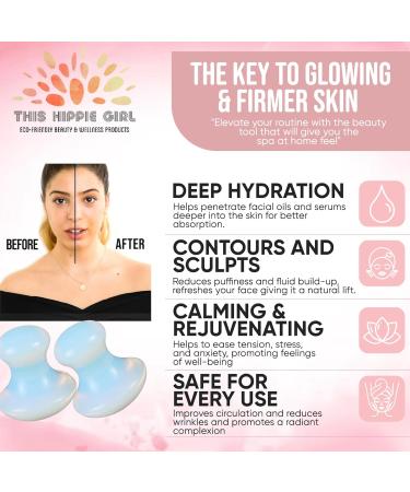 Buy Hippie Girl Gua Sha Mushroom Set | Jaw Sculpting & Opalite Stone Facial Massage Tools for Skin Treatment - Buy Online on GoSupps.com