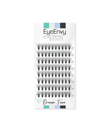 Individual Cluster Lashes Drama Time D curl 16mm Extra Long Faux Mink 3D Fluffy EyeEnvy Express Lash Extensions