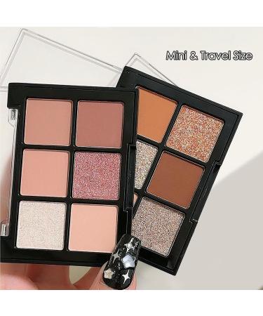 Buy Korean Naked Nude Eyeshadow Palette - 6 Color Neutral Matte & Shimmer Highly Pigmented Waterproof Makeup Set - Buy Online on GoSupps.com