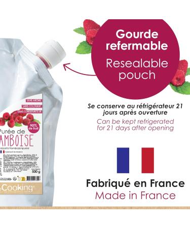 ScrapCooking Raspberry Puree 500 g - Fruit Puree for Pastry - Macaroons Mousses Jellies Cakes Ganaches Toppings Coulis  - Buy Online on GoSupps.com