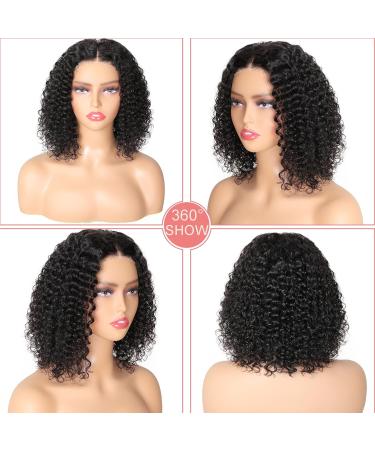 Buy Wear and Go Glue-less Human Hair Wig - 180% Density Pre-Cut Lace Bob Curly 4x4 HD Lace - Natural Hairline Pre-Plucked 30cm (12 Zoll) - Perfect for All Occasions! - Buy Online on GoSupps.com