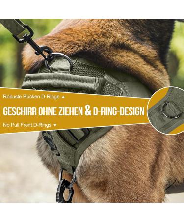 Oneigris No-Pull Dog Harness - Aire Mesh Adjustable Safety Vest for Large/Medium Dogs - Ultra Breathable with 2 Handles - Green XL (Neck: 51-74cm Breast: 79-102cm) - Buy Online on GoSupps.com