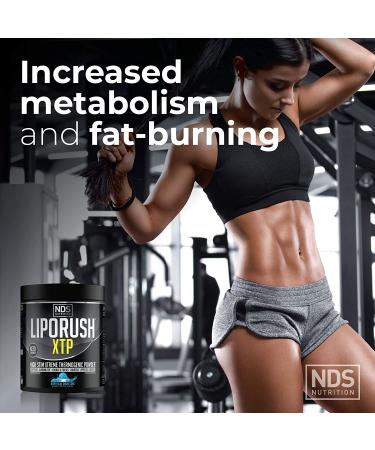 NDS Nutrition LipoRush XTP Thermogenic Fat Burner - Extreme Energy & Focus Powder with L-Carnitine - Blue Berry Snow Cone - 45 Servings - Buy Online on GoSupps.com