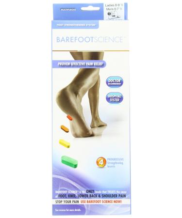 Barefoot Science 4 Step Multi Purpose Insoles  3/4 Length  Size Small