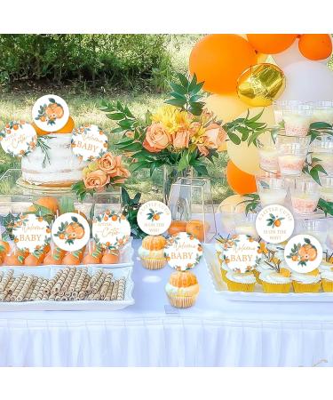 24Pcs Little Cutie Cupcake Toppers Orange Cupcake Picks Citrus Theme Baby Shower Decorations Tangerine Clementine Fruit Party Supplies - Buy Online on GoSupps.com