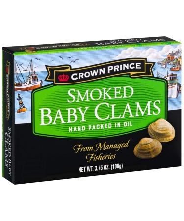 Crown Prince Baby Clams, 3.75 Ounce (Pack of 12) Smoked 3.75 Ounce (Pack of 12)