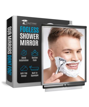 Fogless Shower Mirror with Squeegee by ToiletTree Products. Great for Travelers and College Dorm Students. Guaranteed Not to Fog.